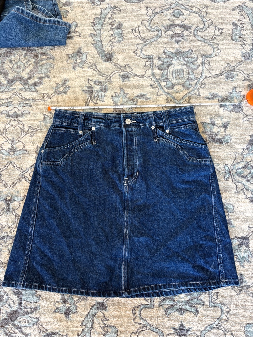 Free People western style denim skirt